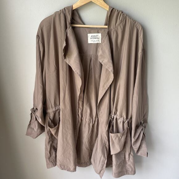 Ashley Outerwear Light Jacket Khaki Womens Size XL The Buckle - Picture 3 of 11
